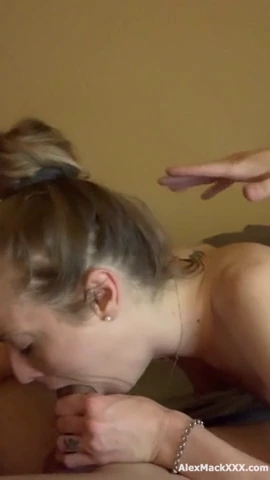 Amateur MILF gets her face covered in cum during POV sex porn video